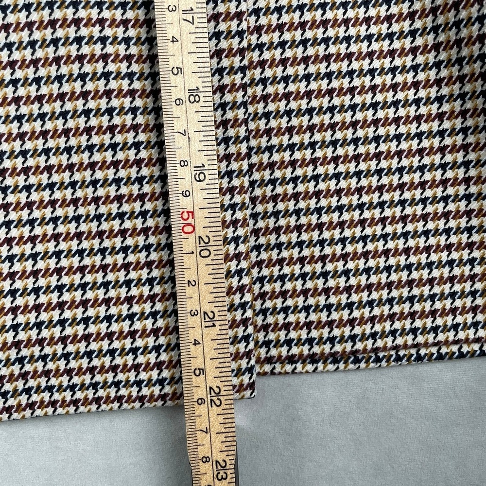 H&M Houndstooth Midi Pencil Skirt Sz 4 Neutral Office Preppy Old Money Boho Chic - Picture 9 of 9